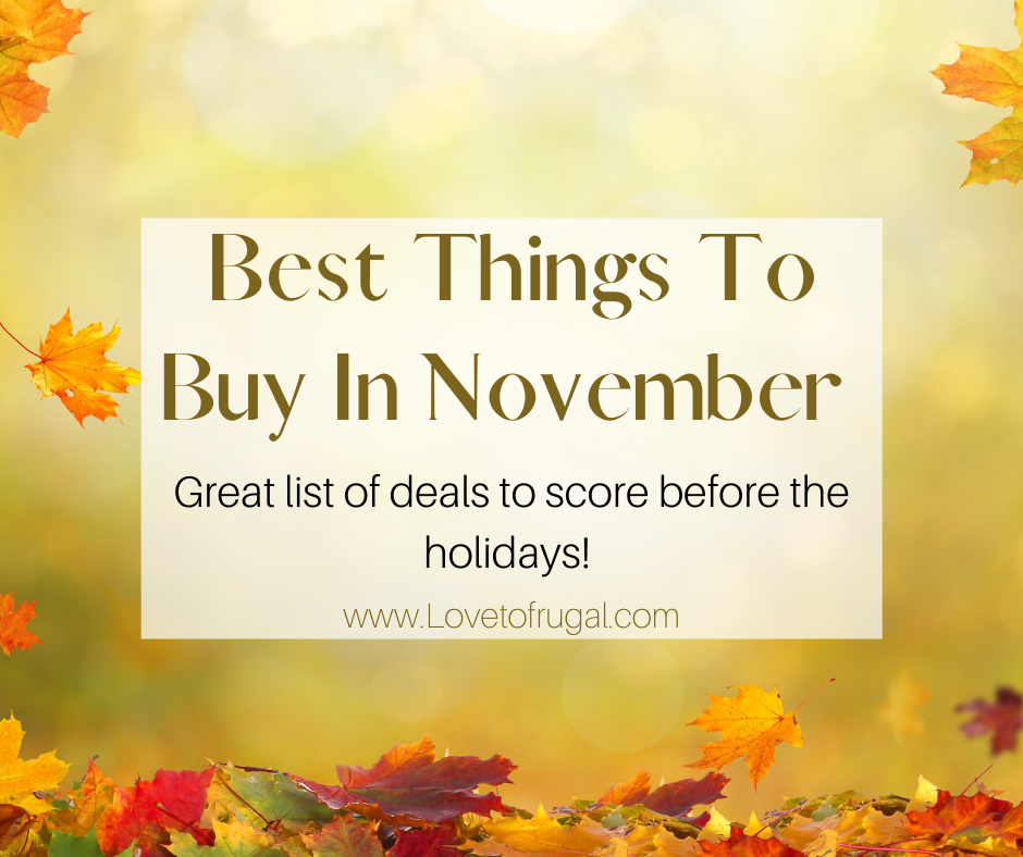 Best Things To Buy In November - Love To Frugal