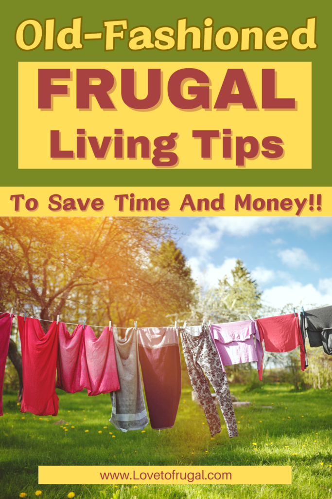 old fashioned frugal homemaking pin