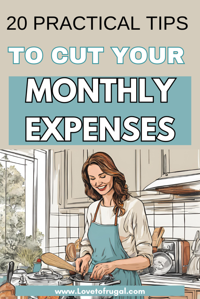 how to cut monthly expenses pin