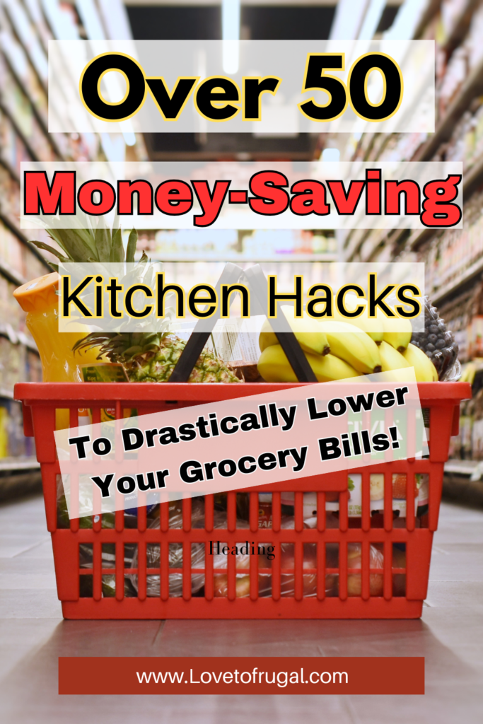 kitchen money-saving hacks pin