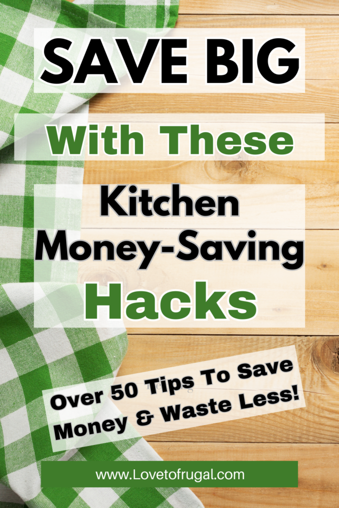 kitchen money-saving hacks pin