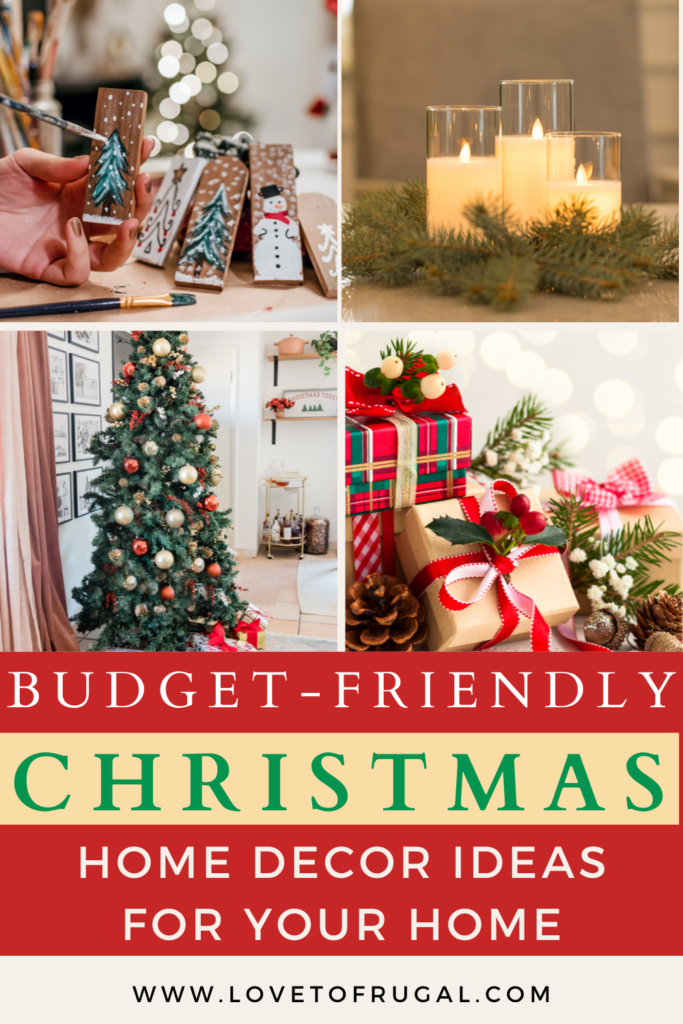 frugal Christmas decorating ideas pin