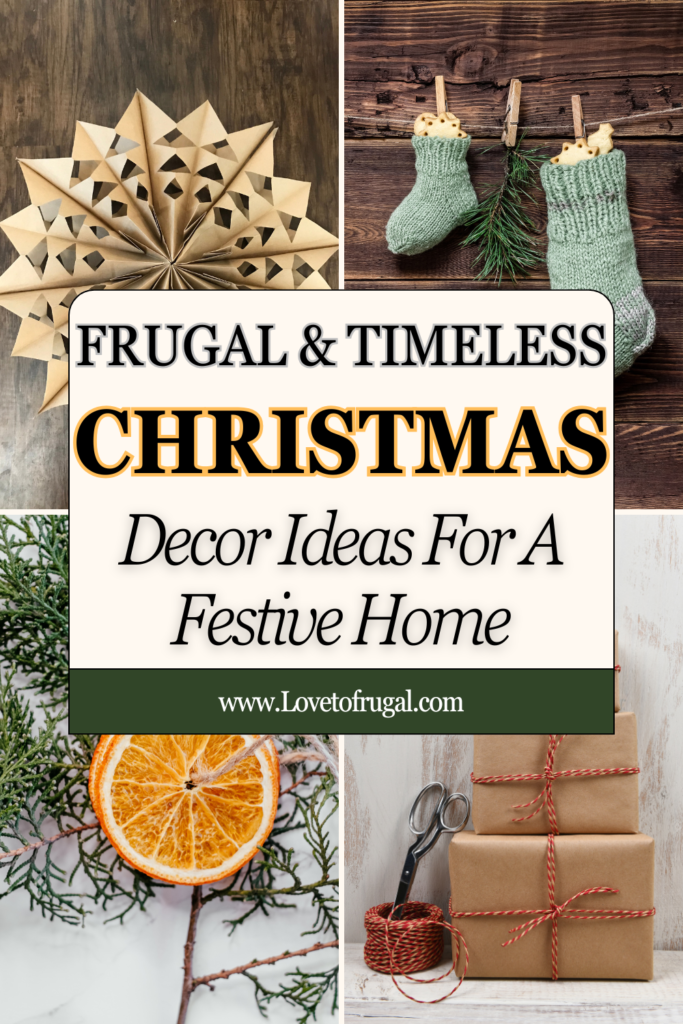 frugal Christmas decorating ideas pin