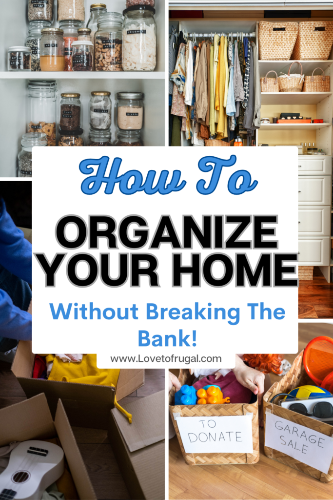 budget-friendly home organization ideas pin