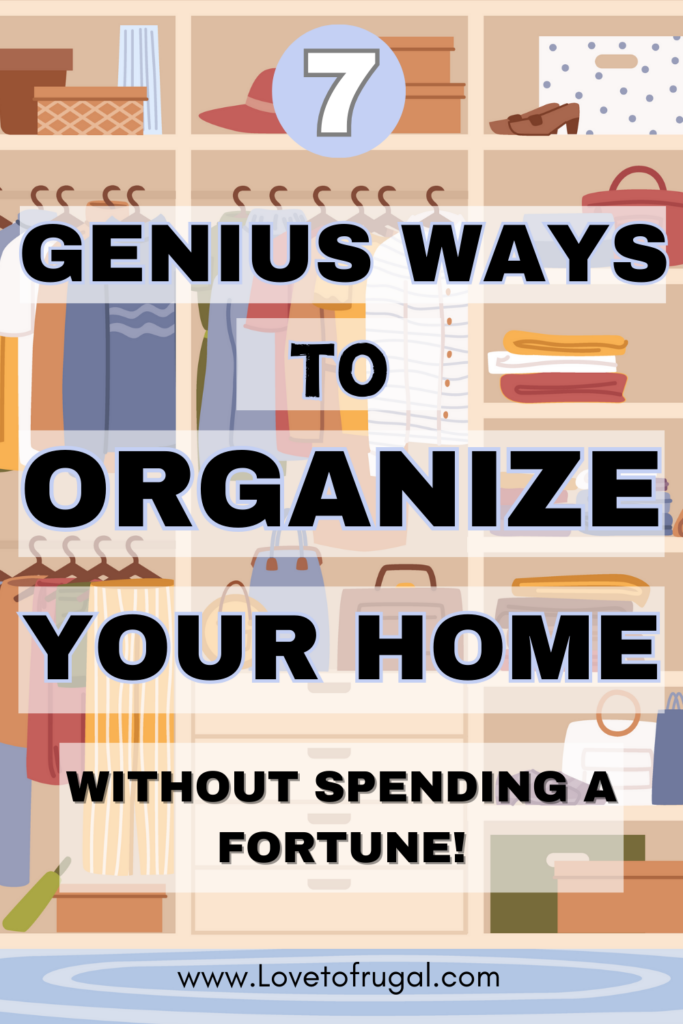 budget-friendly home organization ideas pin