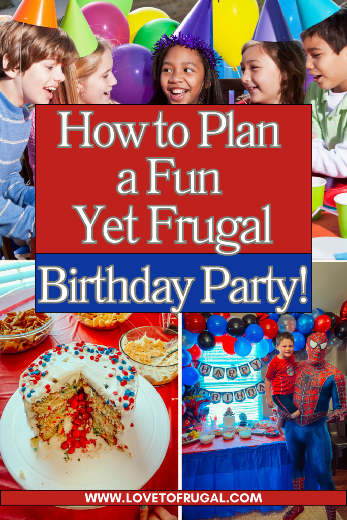 frugal birthday party ideas pin