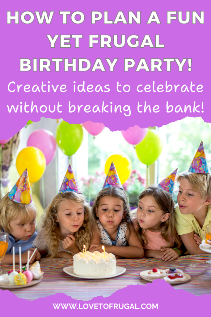 frugal birthday party ideas pin